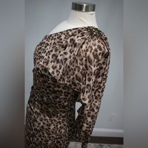 Chic Leopard Print One-Shoulder Dress ✨